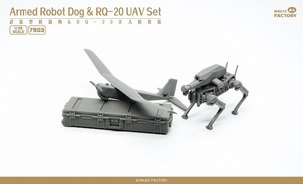 1/35 Armed Robot Dog&amp;RQ-20 UAV Set