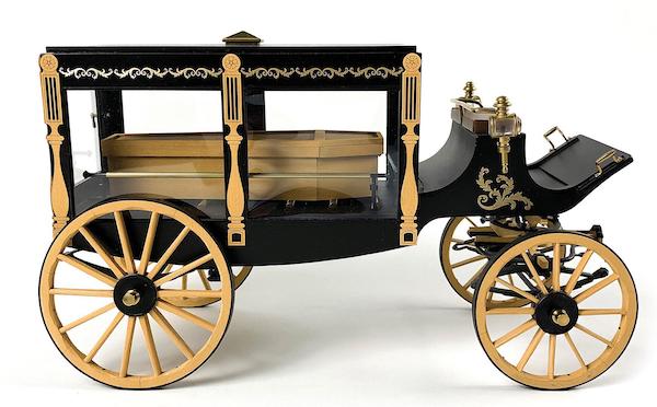 1/12 1895 Horse Drawn Hearse Wagon 