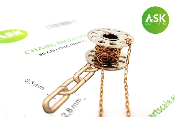 ASK  Kette Gross 2,3mm x 4,mm   50cm Brass