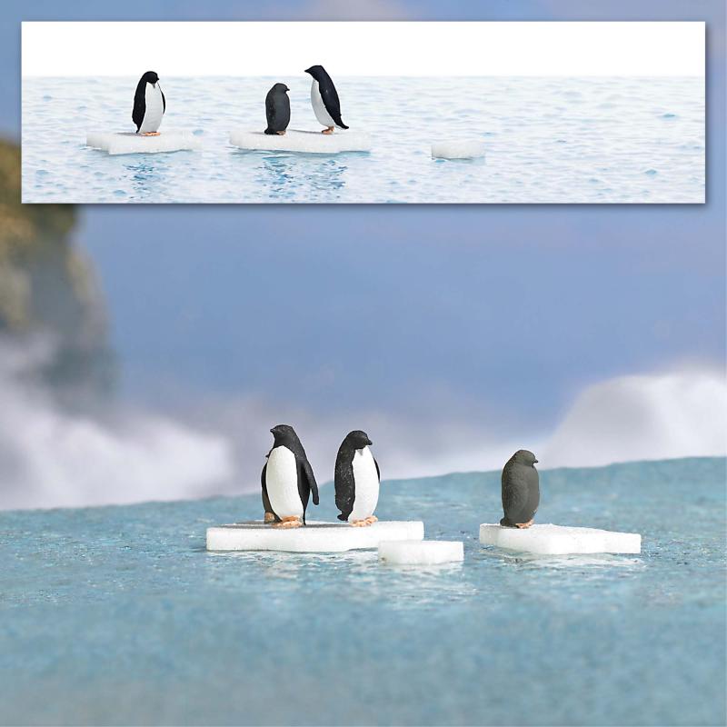 H0 Pinguine auf Eisschollen