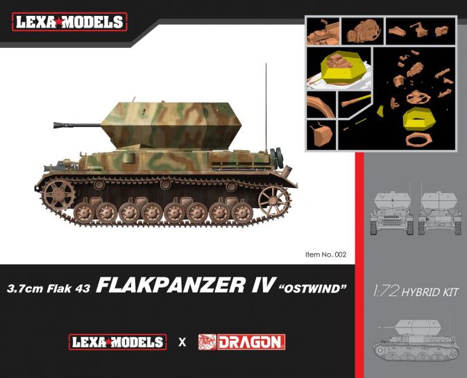 1/72 3.7cm Flakpanzer IV Ostwind w Lexamodels Conversion