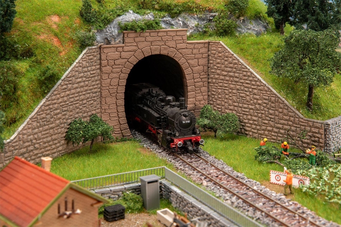 H0 2 Tunnelportale, 1-gleisig