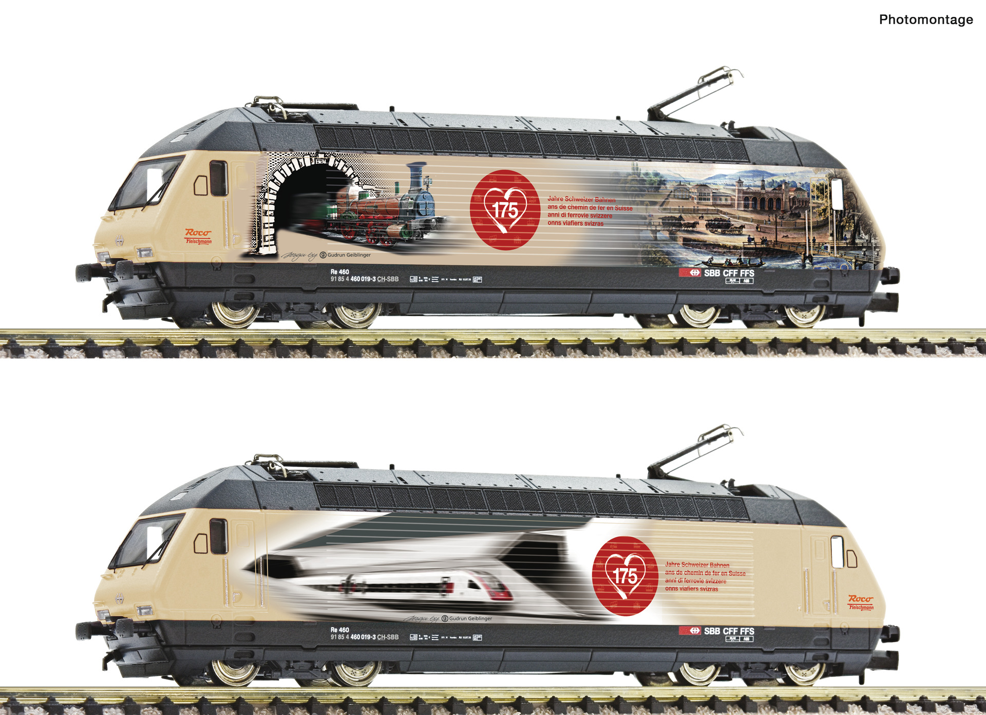 N E-Lok Re 460  460 019 „175 Jahre Schweizer Bahnen‟  SBB