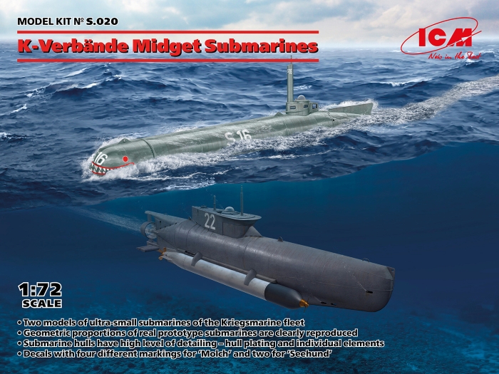 1/72 K-Verb&#228;nde Midget Submarines