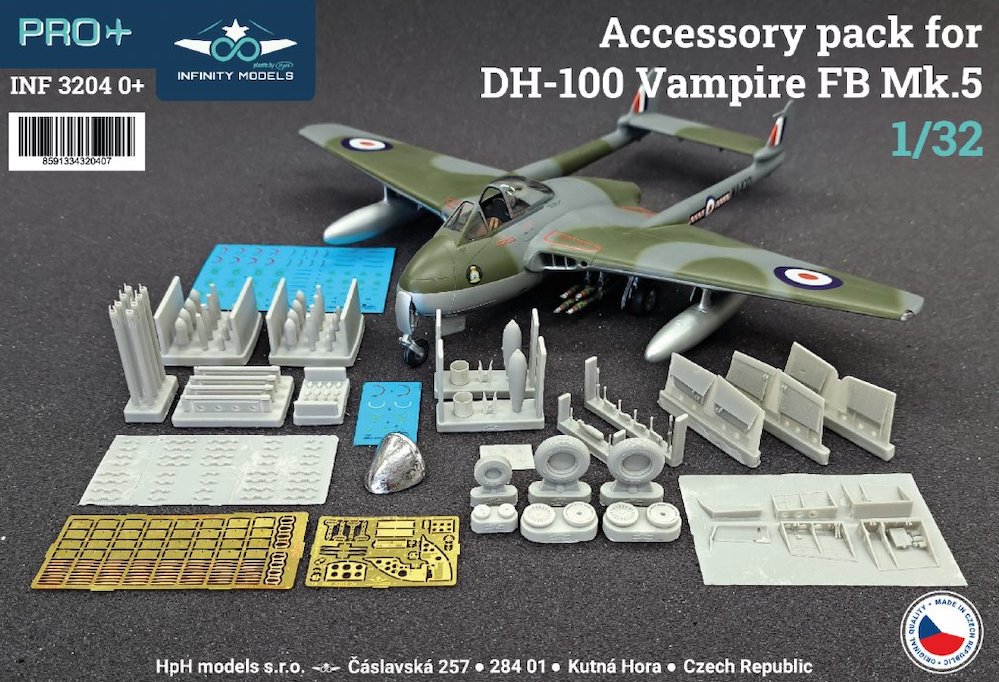 1/32 DH-100Vampire Mk.5 Accessory Pack for Infinity Kit