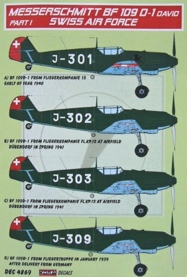 1/48 Messerschmitt Bf-109D-1 Part I Swiss Air Force