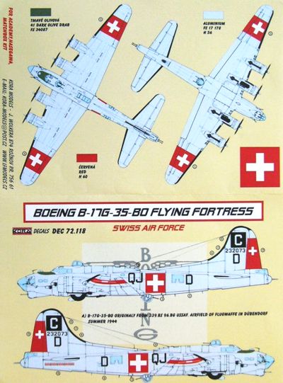 1/72 Boeing B-17G-35-BO (Swiss Air Force)