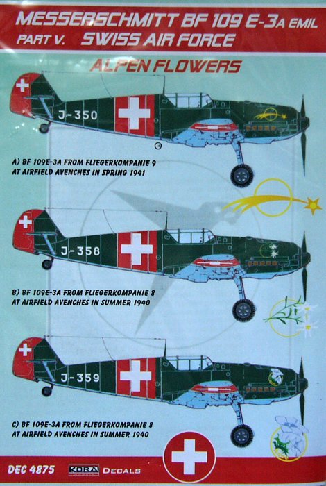 1/48 Messerschmitt Bf-109E-3A Emil (Swiss AF) Part V