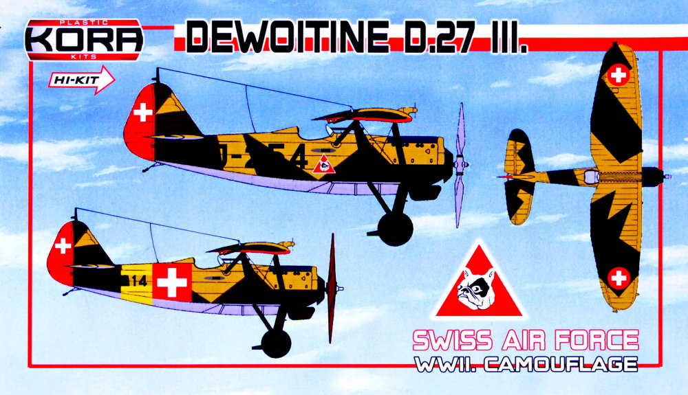 1/72 Dewoitine D.27 III. Swiss Air Force WWII. Camouflage. 
