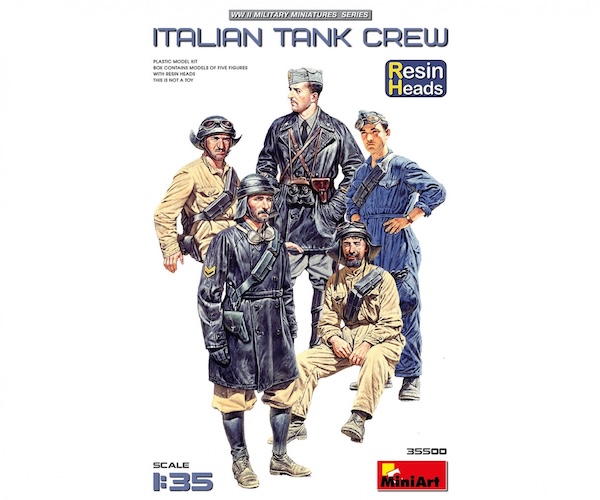 1/35 Italian Tankcrew m.Resin K&#246;pfen