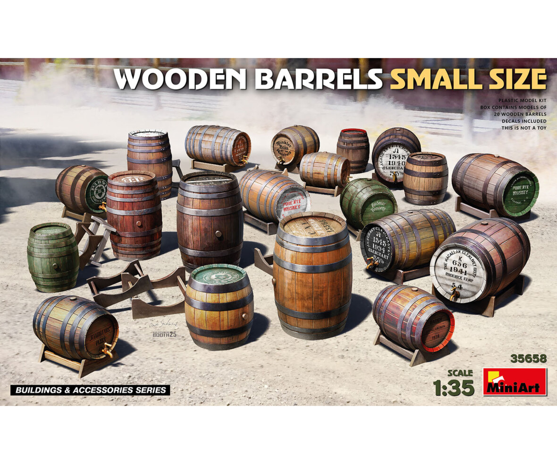 1/35 Wooden Barrels small Sizes