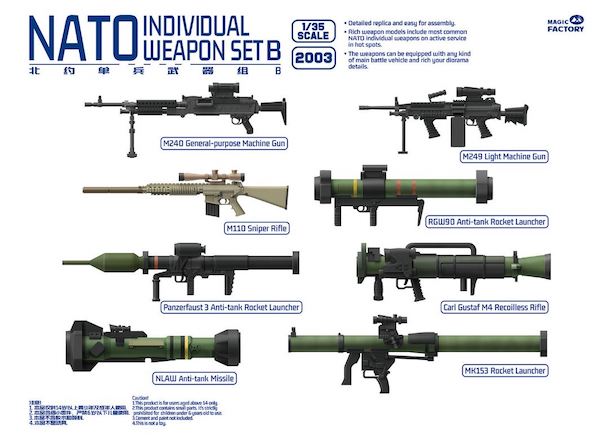 1/35 Nato Individual Weapon Set B