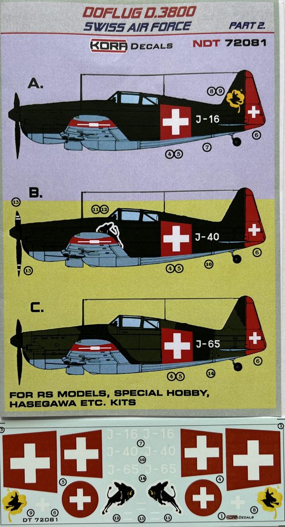 1/72 doFlug D.3800 Swiss air Force Part II
