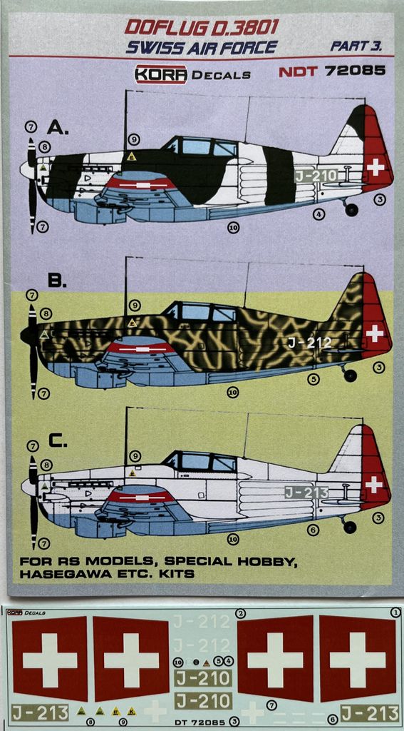 1/72 doFlug D.3801 Swiss air Force Part 3