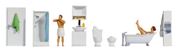 H0 Figuren Themenwelt Badezimmer