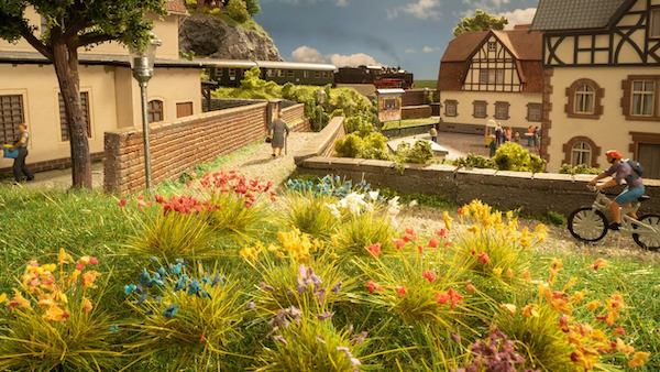 Blumen 250 St&#252;ck, Farben gr&#252;n-gelb, blau-wei&#223;, Heide, Korn, Lavendel