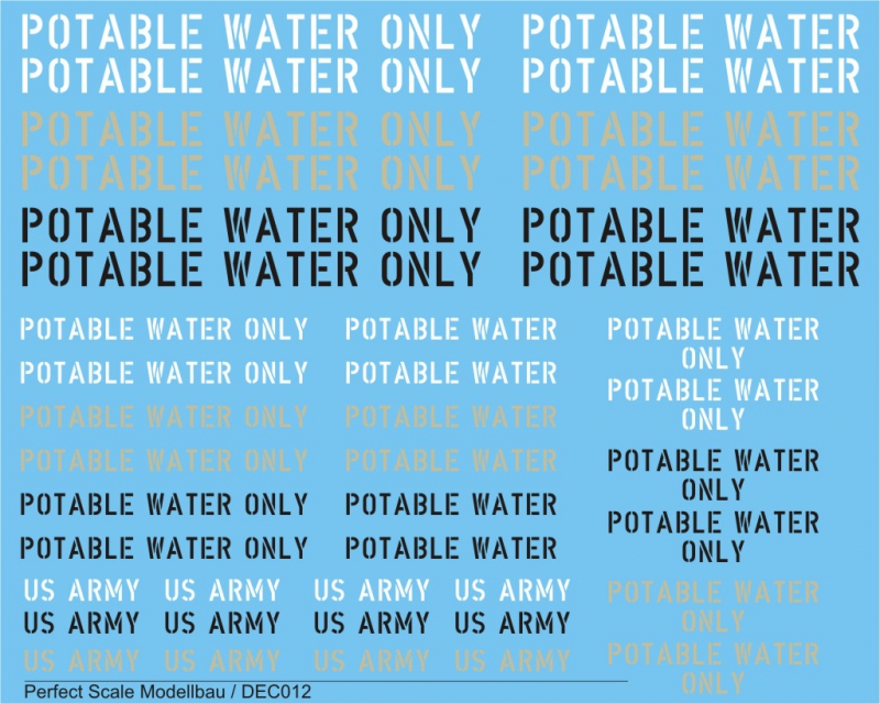 1/35 Decals Potable Water