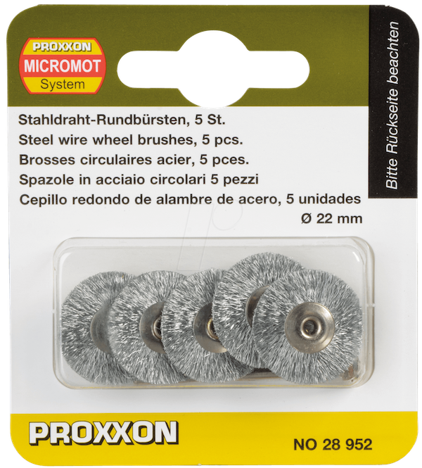 Stahldraht Rundb&#252;rsten  5 stk