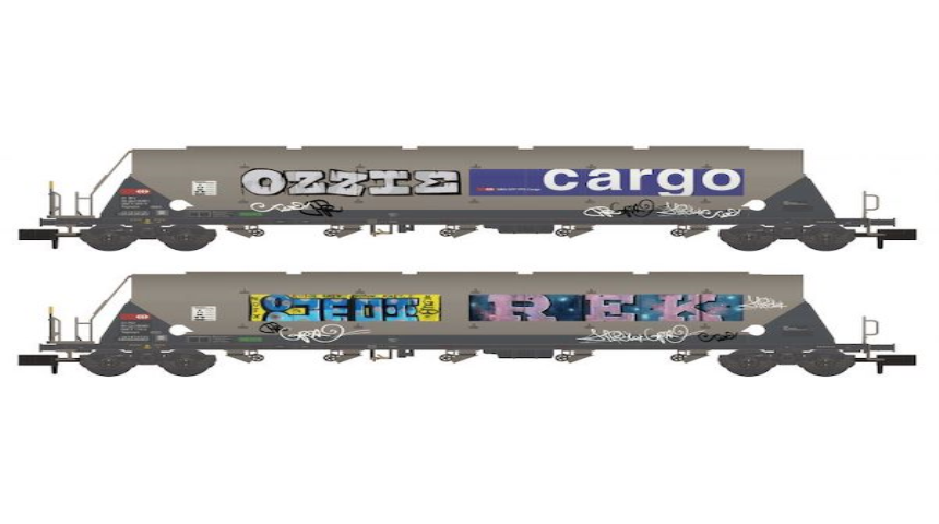 N SBB 2er Set Taggnpps gealtert und mit Grafiti Ep VI