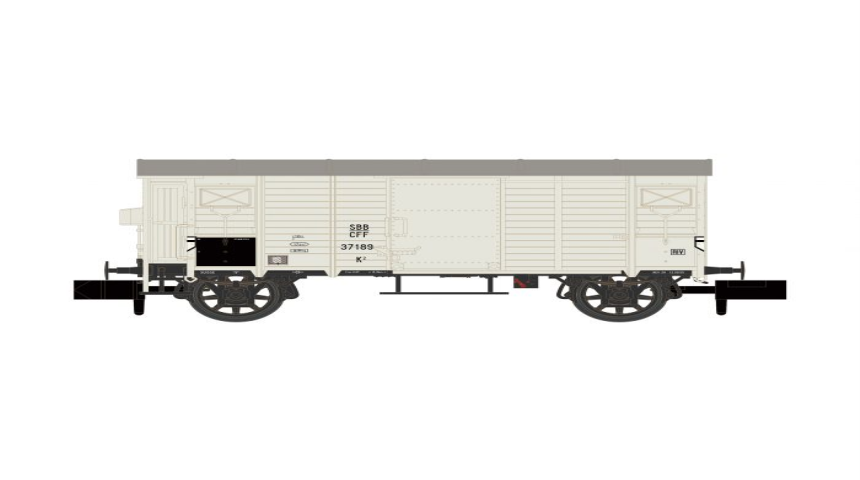 N SBB gedeckter G&amp;#252;terwagen, weiss, Ep. III