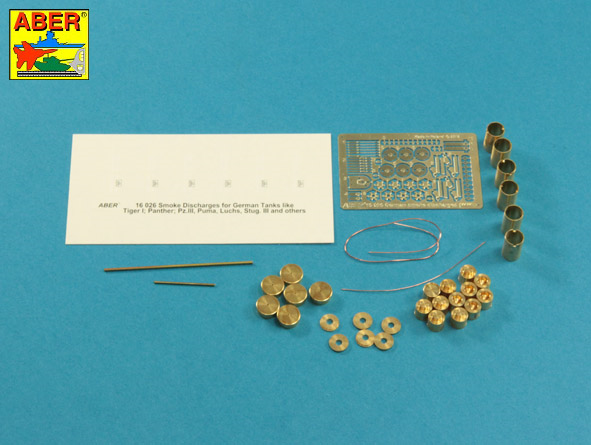 1/16 Smoke Discharges for German Tanks like, Tiger I, Panther D, Puma, Luchs, Stug IIIG