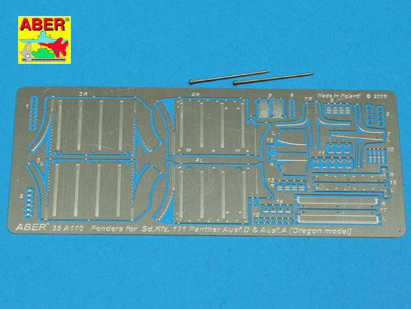 1/35 Front fenders for Panther Ausf.A/D