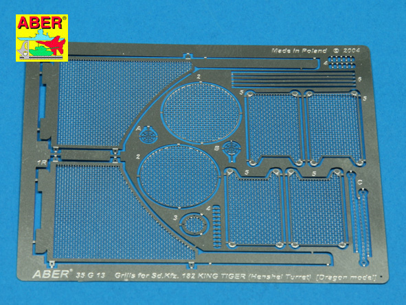 1/35 Grilles for Sd.Kfz. 182 King Tiger (Henshel Turret)