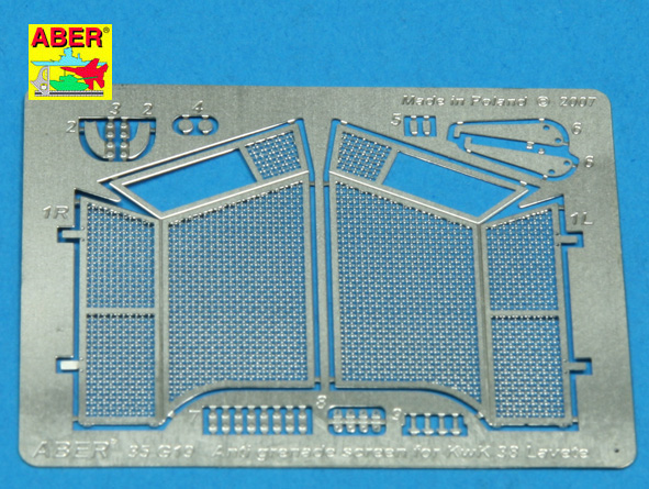 1/35 Antigranate screen for KwK 38 Lavete