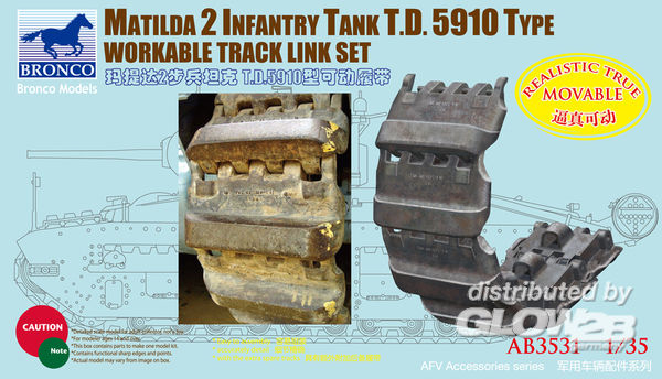 1/35Matilda 2 T.D.5910 Type Workable Track Link Set