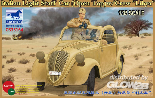 1/35Italian Light Staff Car(Open Top) w/Crew Libya