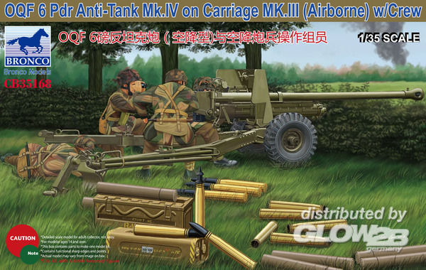 1/35OQF 6 PDR Anti-Tank Mk.IV on Carriage MK.III(Airborna) w/Crew
