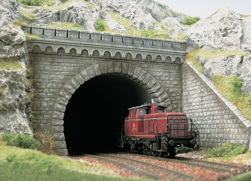 H0 Tunnelportal 2-gl H0