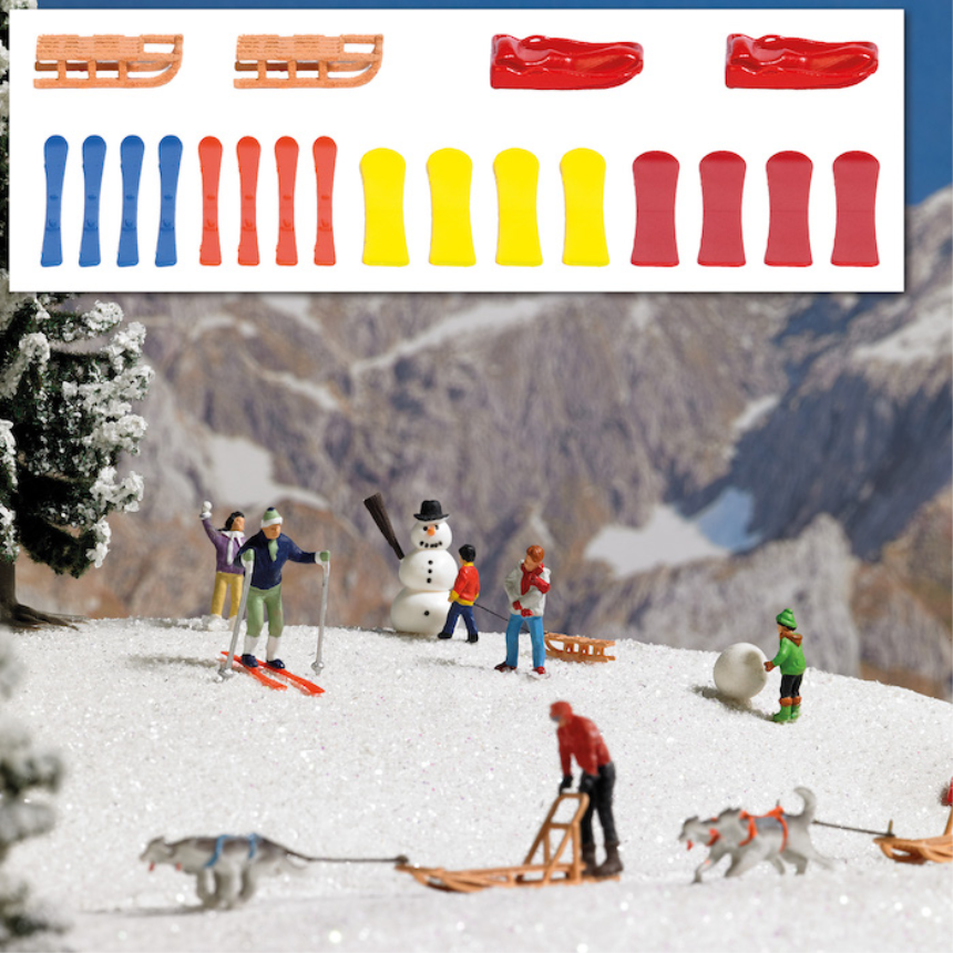 H0 M-Set:Schlitten/Ski H0