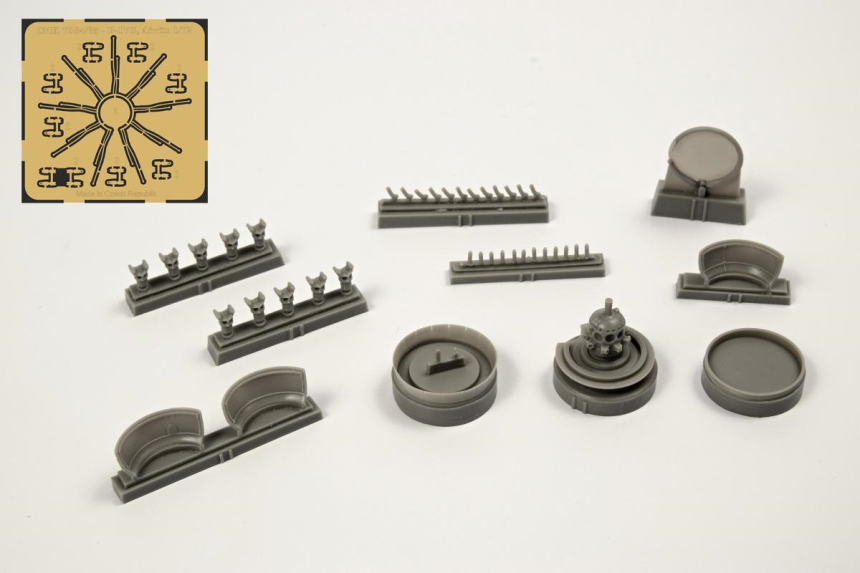 1/72 Spitfire PR Mk.XIX Control surfaces set