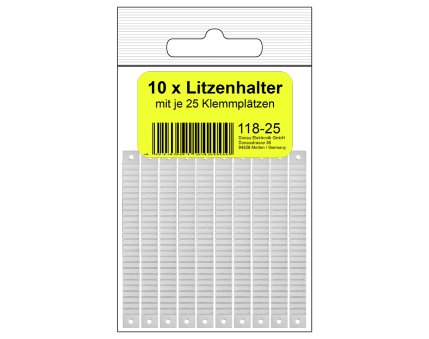 10 Litzenhalter mit 25 Klemmen