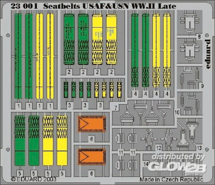 1/24Seatbelts USAF &amp; USN WW II