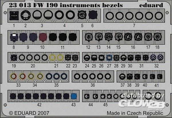 1/24Fw 190 instruments bezels