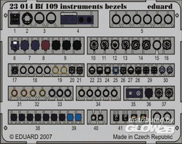 1/24Bf 109 instruments bezels
