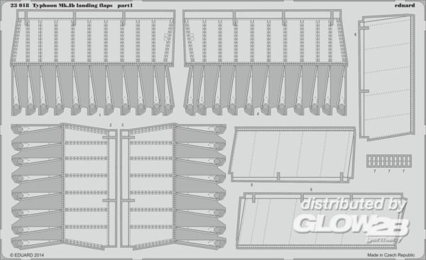 1/24 Typhoon Mk.Ib landing flaps for Airfix