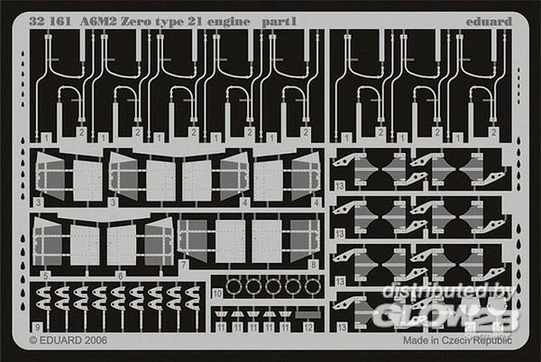1/32A6M2 Zero type 21 engine f&amp;#252;r Tamiya Bausatz 60317