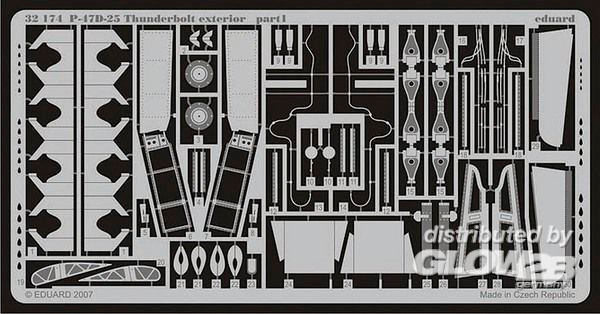 1/32P-47D-25 Thunderbolt exterior F&#252;r Hasegawa Bausatz.