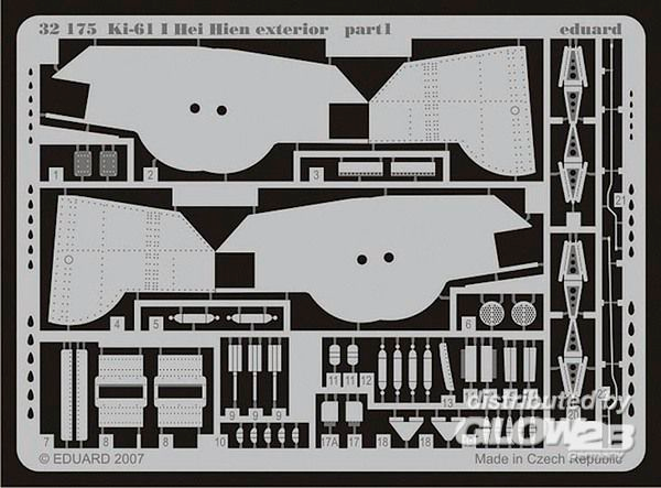 1/32Ki-61 I Hei Hien exterior f&#252;r Hasegawa Bausatz