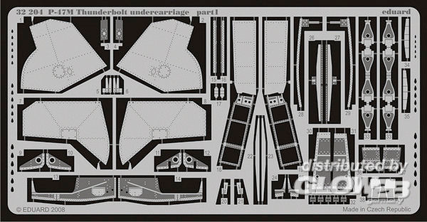 1/32P-47M Thunderbolt undercarriage f&amp;#252;r Hasegawa Bausatz