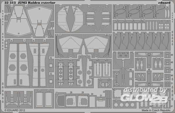 1/32 J2M3 Raiden exterior for Hasegawa