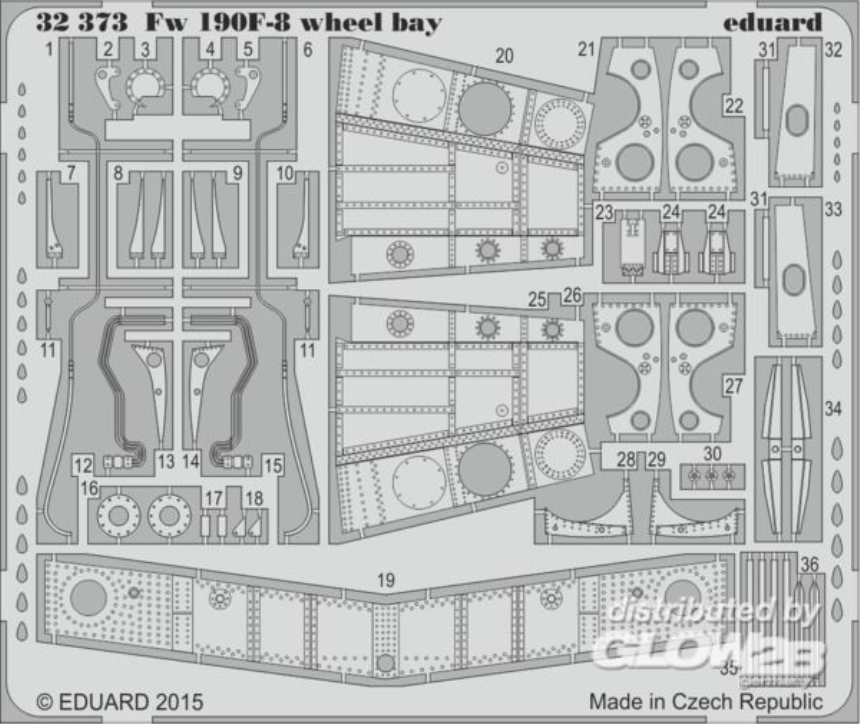 1/32Fw 190F-8 wheel bay for Revell