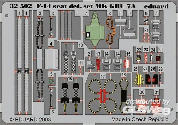 1/32F-14A Tomcat ejection Seat f&amp;#252;r Tamiya Bausatz