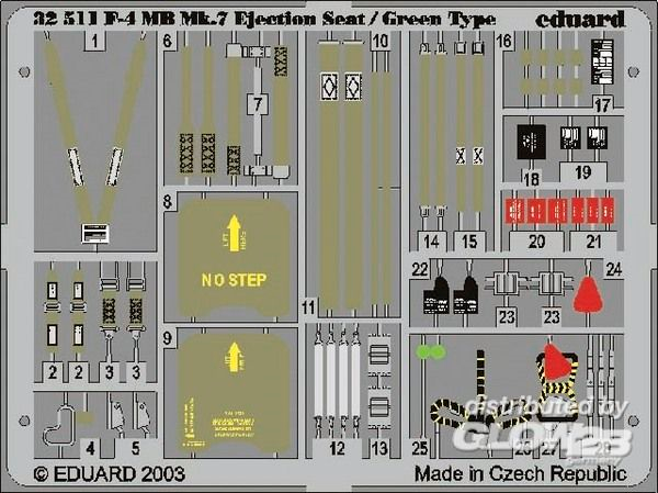 1/32F-4 Phantom II ejectin seat/green type f&#252;r Tamiya Bausatz