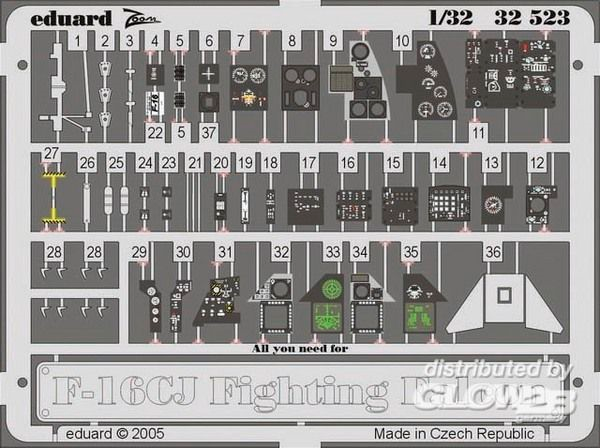 1/32F-16CJ Interior f&amp;#252;r Tamiya Bausatz