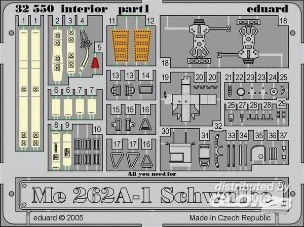 1/32Me 262A-1 Schwalbe  interior