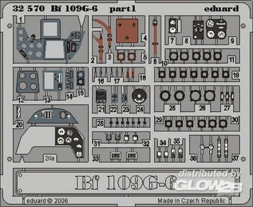 1/32Bf 109G-6 interior f&#252;r Hasegawa Bausatz